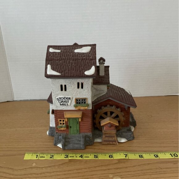 Department 56 Stoder Grist Mill Alpine Village Christmas Lighted 1988 Retired - Picture 7 of 8